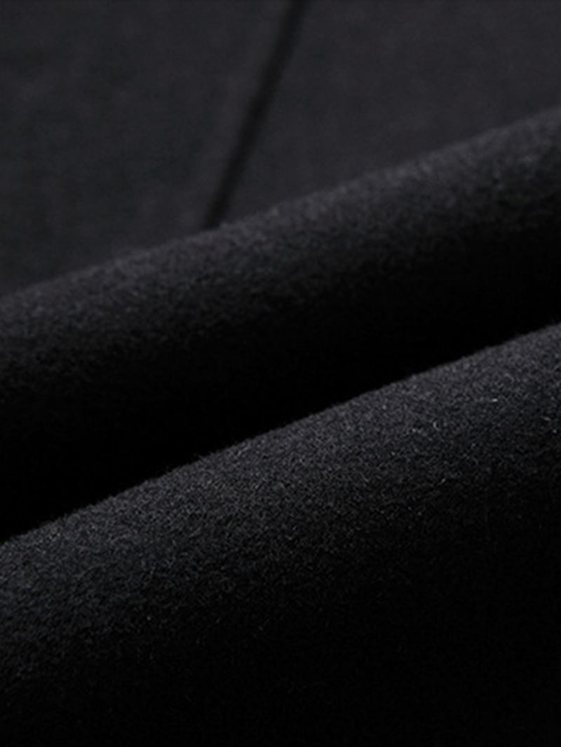 Enfärgad Herr Tjock Varm Enkelknäppt Business Trench Coats I Ylletyg