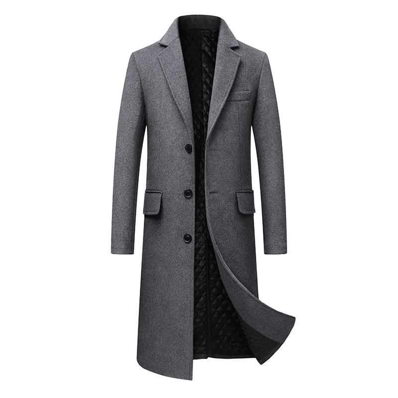 Män Casual Plus Cotton Long Coat
