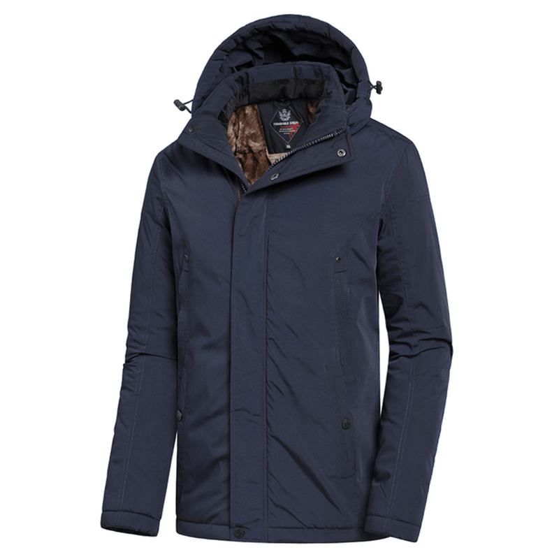 Casual Lång Tjock Fleece Huva Waterpro