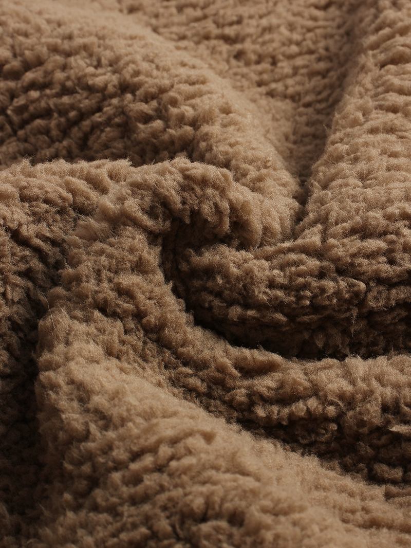 Damer Casual Patchwork Huvtröja I Fleece