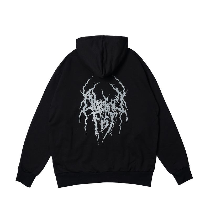 Dark Rock Reflexive Flame Med Tryck Hoodie Sport Cardigan För Män