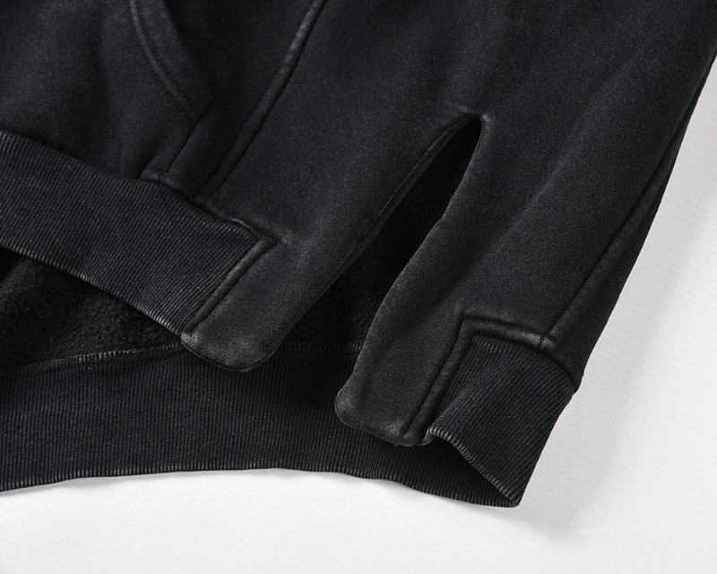 Europeisk Och Amerikansk High-street Washed Short Personlig Skräddarsydd Sidoslits Lös Huvtröja