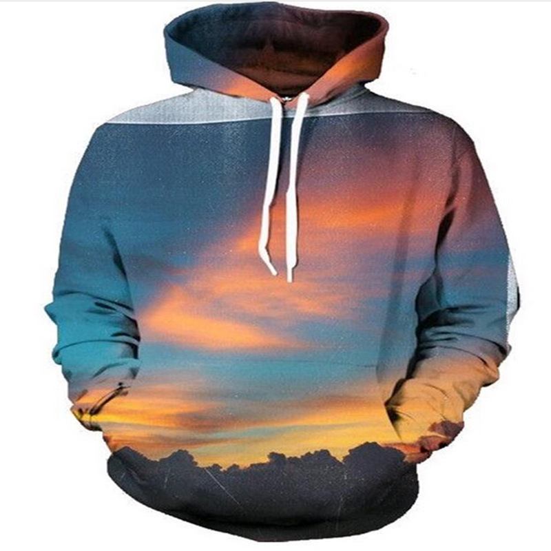 Galaxy Starry Sky 3d Med Tryck Pullover Hoodie