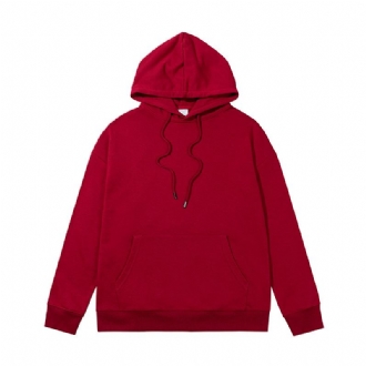 Heavy Terry Loose Hooded Enfärgad Tröja För Män Och Kvinnor
