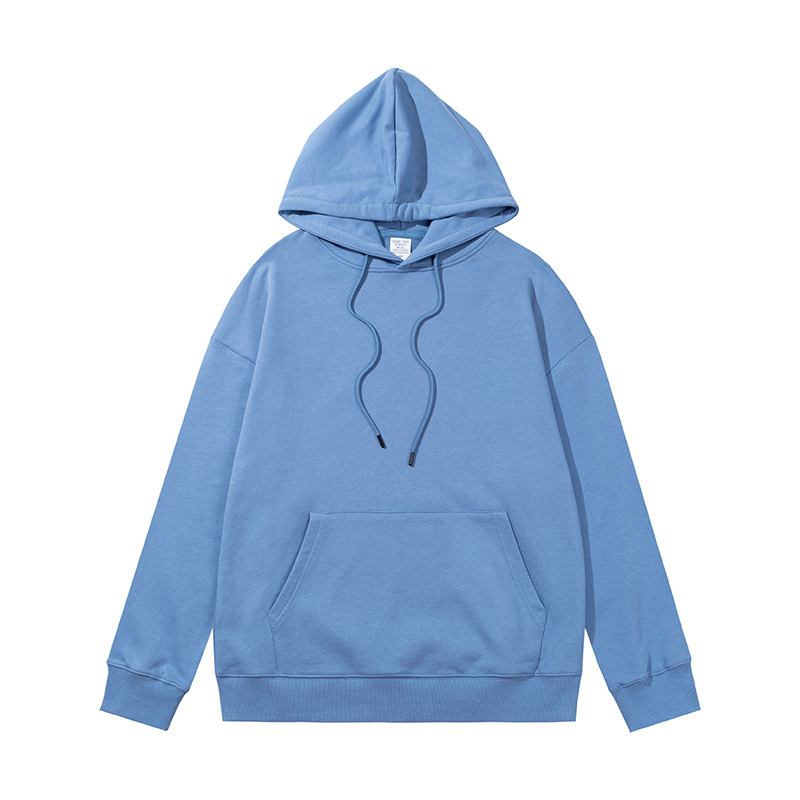 Heavy Terry Loose Hooded Enfärgad Tröja För Män Och Kvinnor