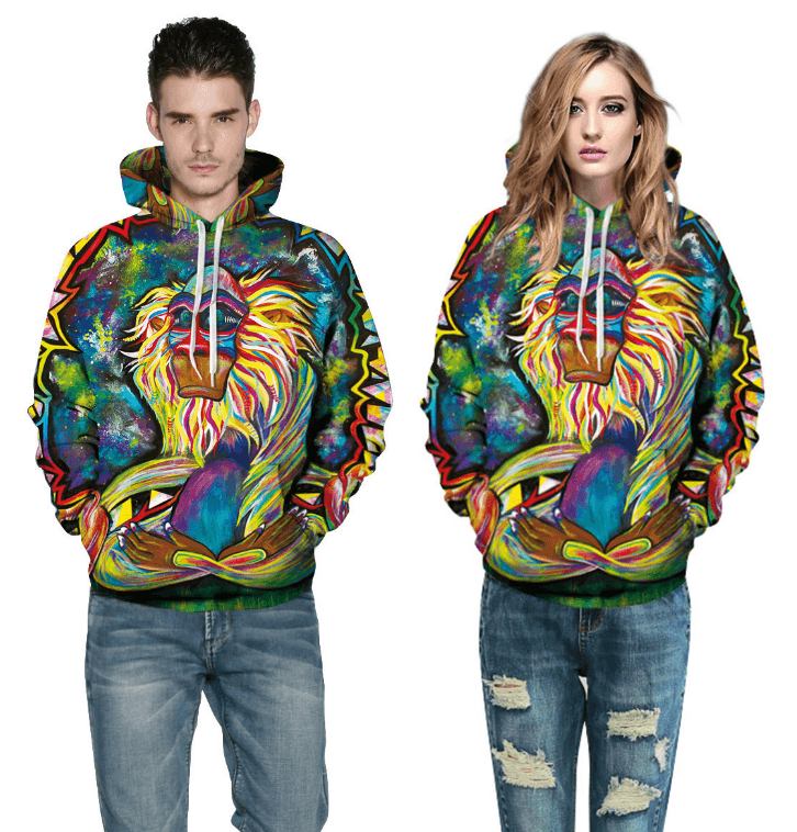 Herr Kvinnor Luvtröjor 3d-tryckta Tröjor Märkeströja Unisex Funny Harajuku Träningsoverall Hoody Outwear Coat