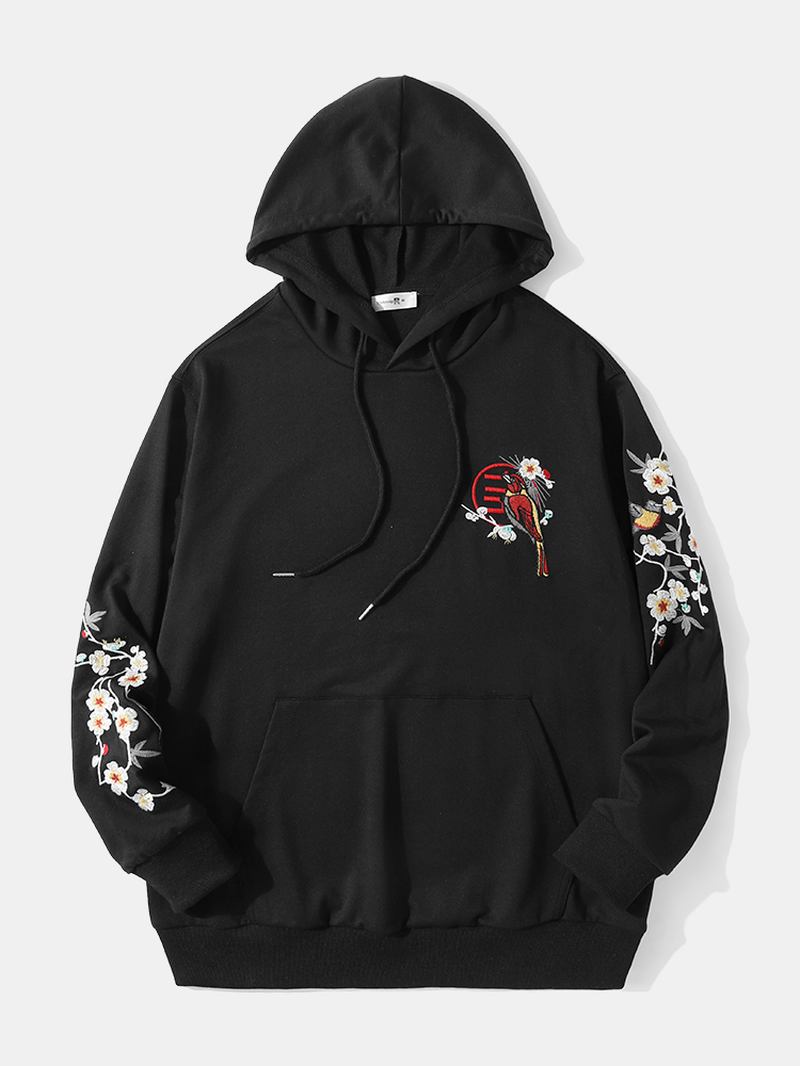 Herrbroderi Fågelblomma Casual Huvtröja