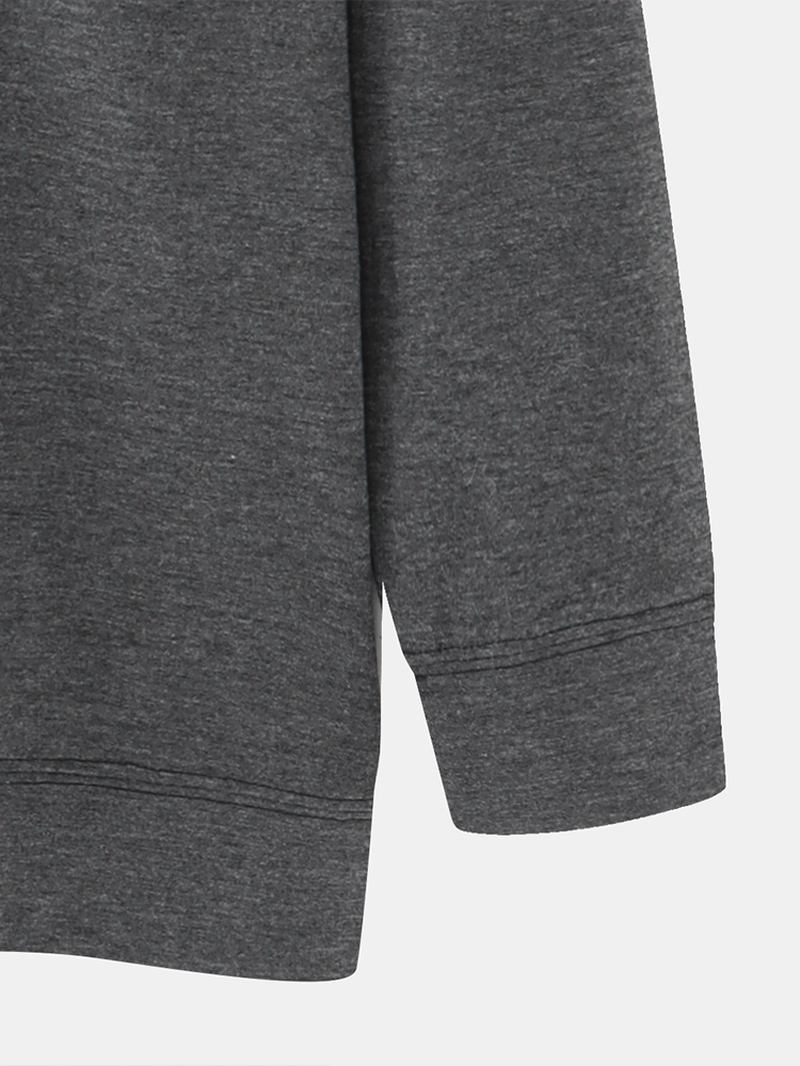 Kvinnor Letter Slogan Tryckt O-hals Raglan Sleeve Enkla Sweatshirts