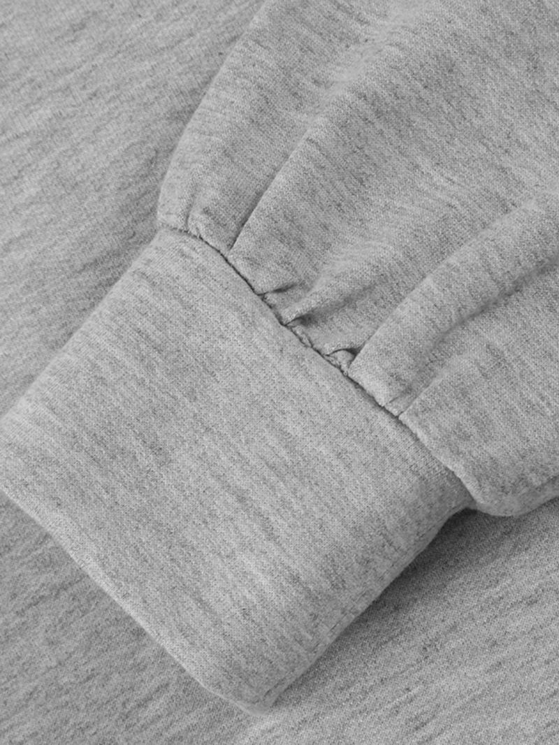 Kvinnor Solid Delad Dragsko Långärmad Casual Ankel Lång Hood Sweatshirts