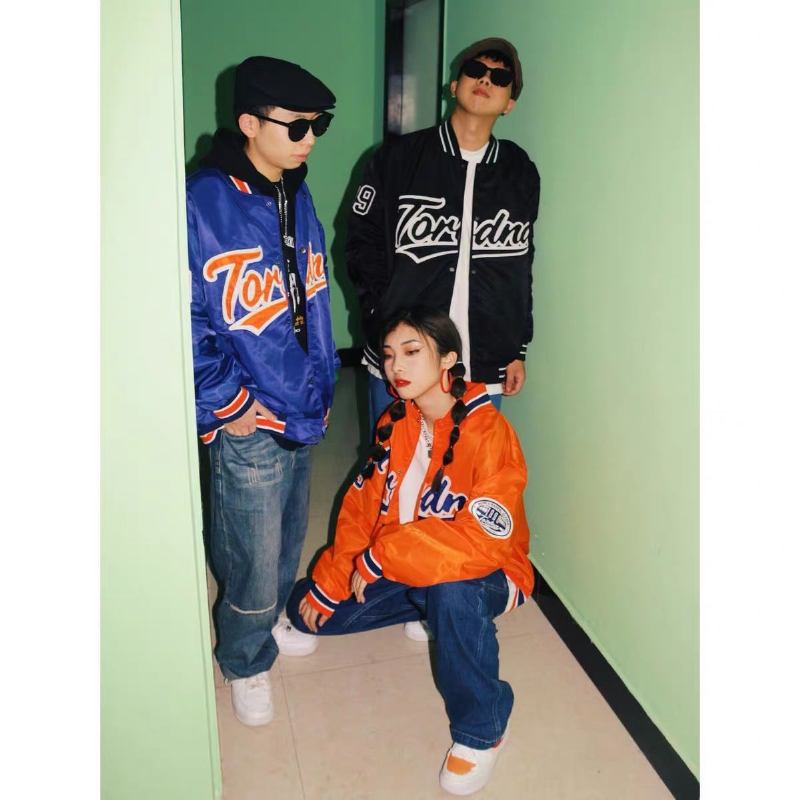 Lös Retro High Street Baseball Kläder Lös Lös Couple Coat Europeisk Och Amerikansk Street Hip Hop