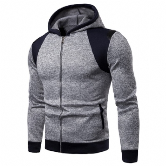 Ny Stil Herrtröja Creative Splicing Sleeve Casual Hooded Herrtröja