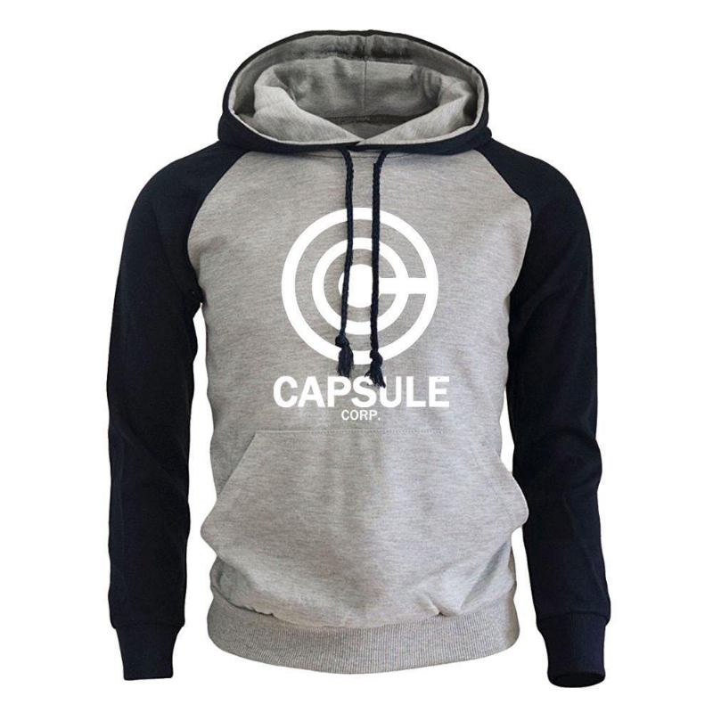 Raglantröjor I Fleece Harajuku Anime Dragon Ball Tryck Streetwear Hoodies Herrmode Träningsoverall K-pop
