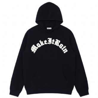 Retro Typsnitt I Europeisk Och Amerikansk Stil Plus Sammetströja Med Huva Street Fried Sweater