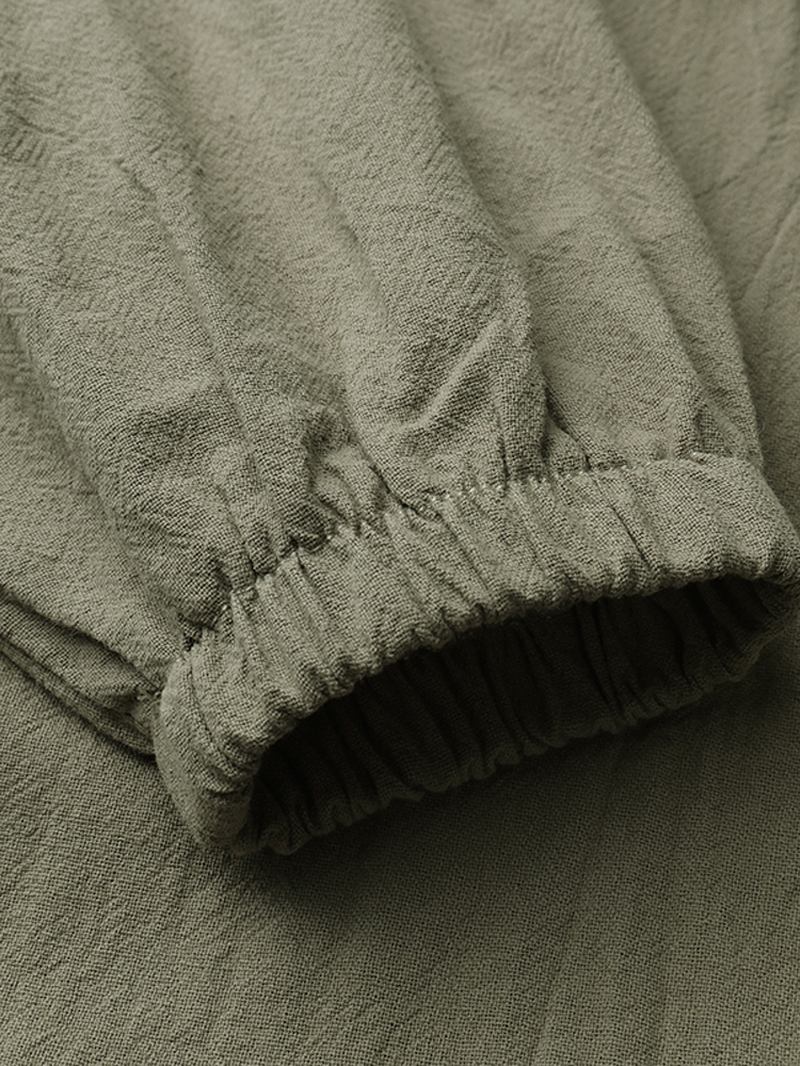 Kvinnor Lös Casual Långärmad V-hals Button Pocket Skjorta Klänning