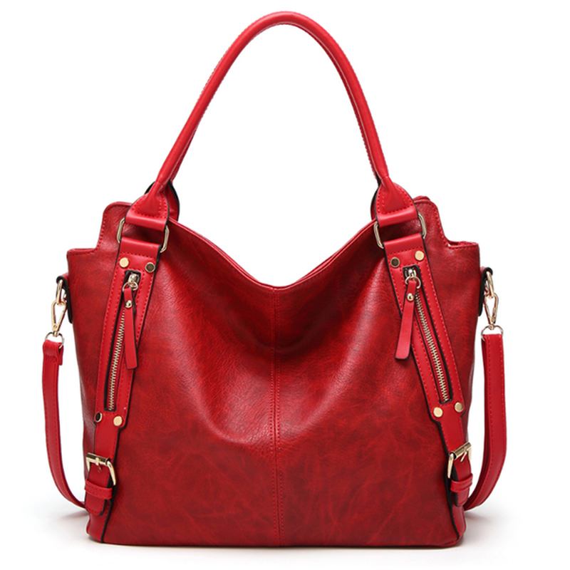 Dam Vintage Tote Axelväska Handväska