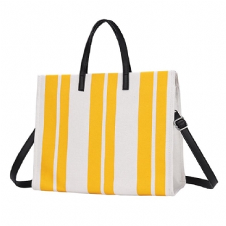 Kvinnor Canvas Leisure Tote Bag Handväska Crossbody Bag