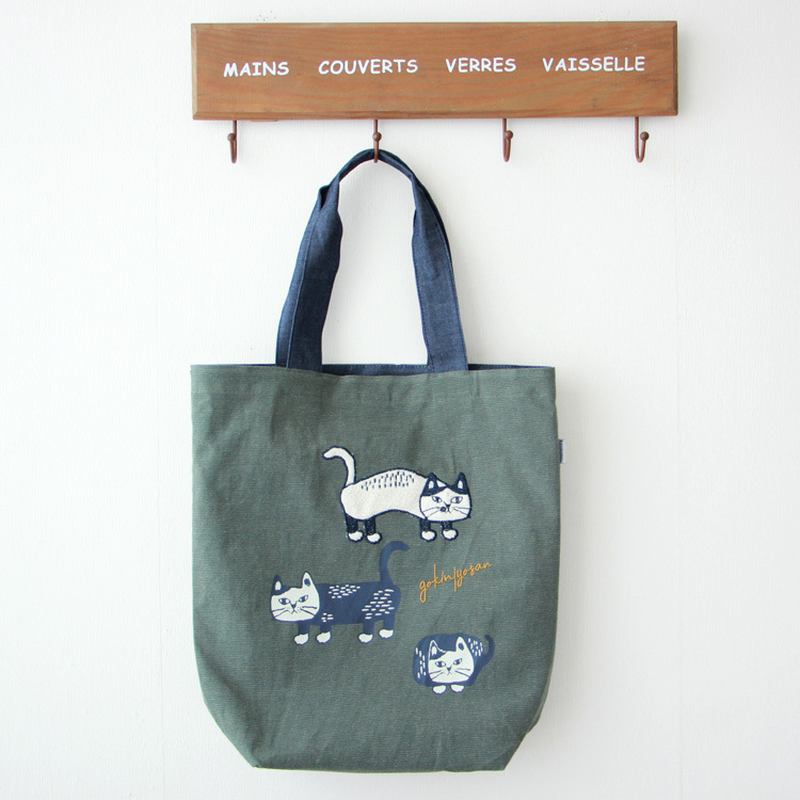 Kvinnor Casual Katt Pattern Handväska Tote Bag För Shopping