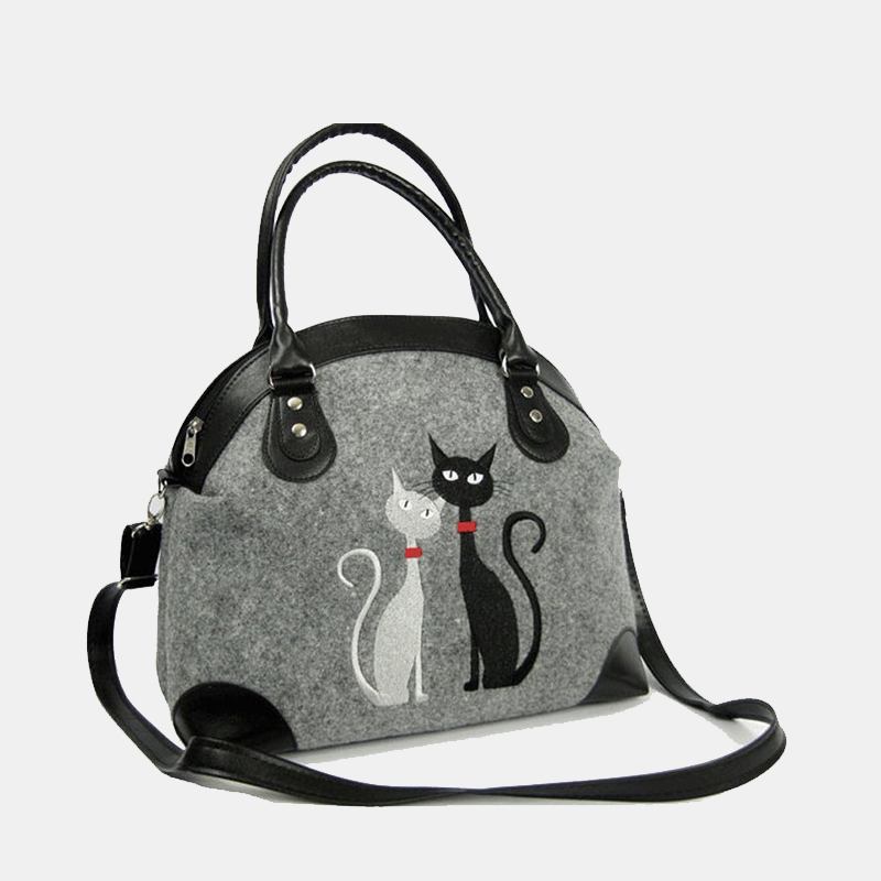 Kvinnor Crossbody Bag Katt Pattern Handväska Axelväska