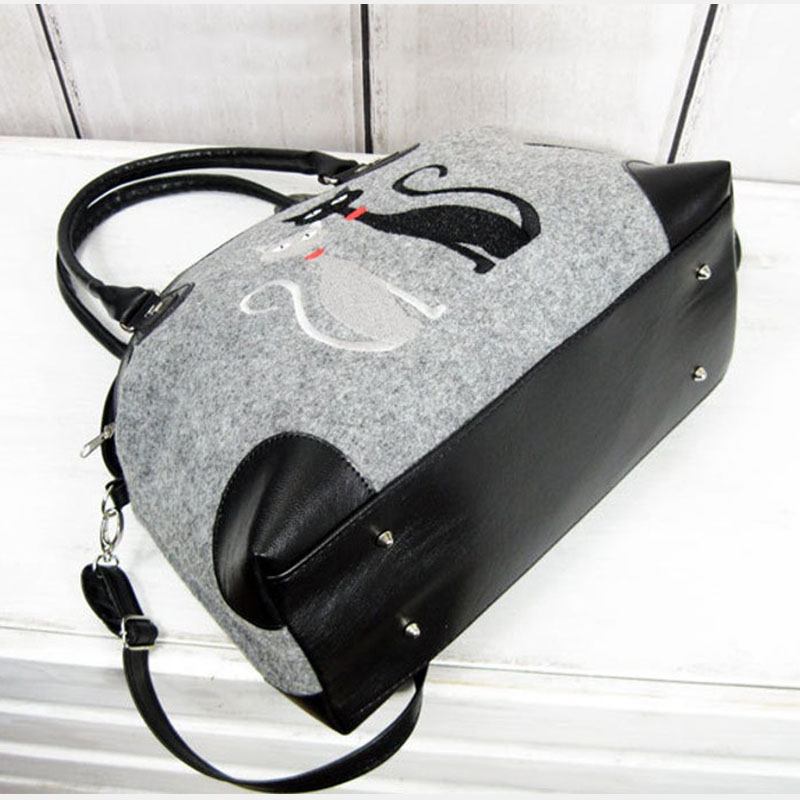 Kvinnor Crossbody Bag Katt Pattern Handväska Axelväska