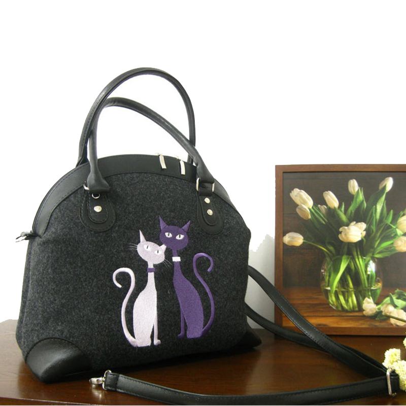 Kvinnor Crossbody Bag Katt Pattern Handväska Axelväska
