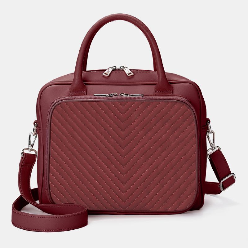 Kvinnor Designer Randig Laptopväska Crossbody Bag Handväska