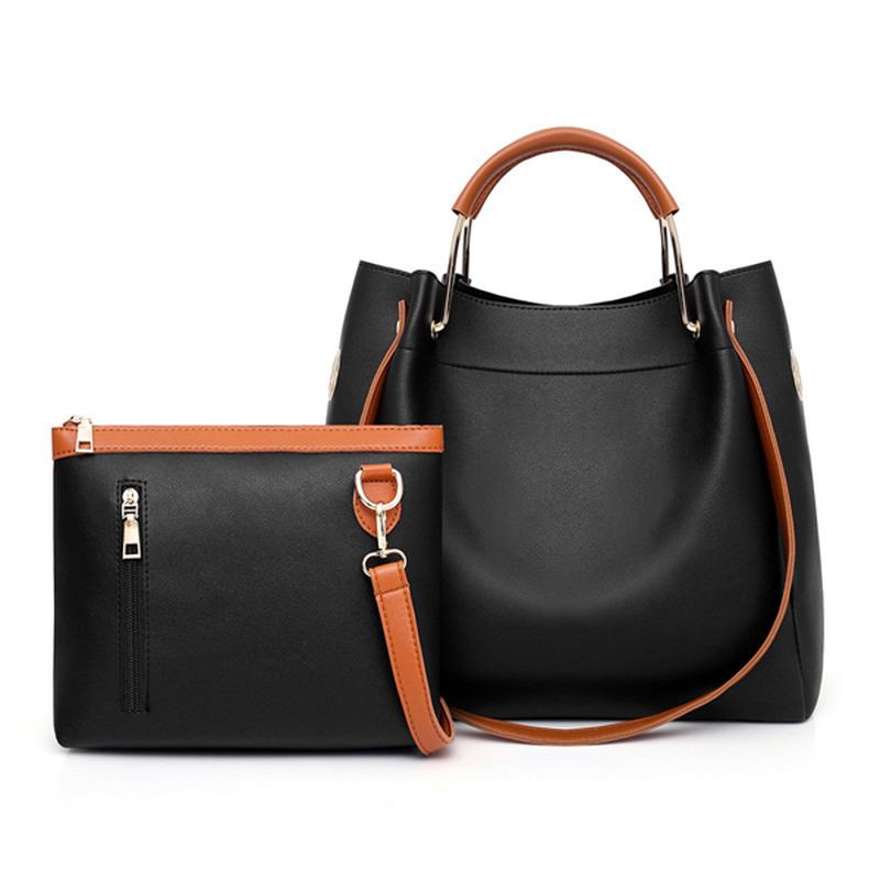 Kvinnor Fritid Konstläder 2 St Bucket Bag Crossbody Bag