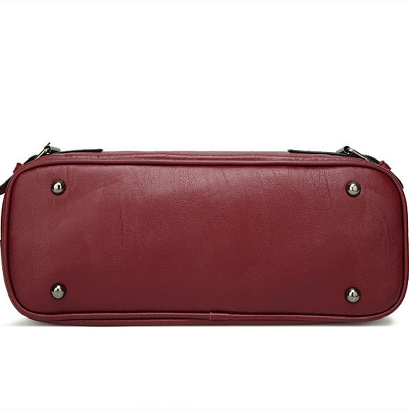 Kvinnor Konstläder Tygväska Med Stor Kapacitet Solid Handväska Fritid Crossbody-väska