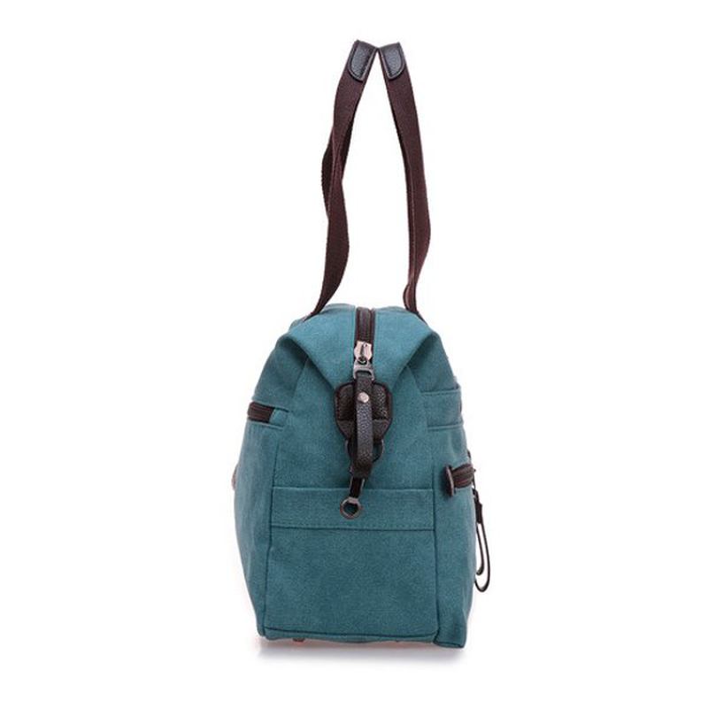 Kvinnor Män Canvas Multi Pocket Handväskor Casual Kudde Shoulder Crossbody Väskor