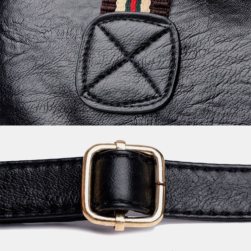 Kvinnor Pu-läder Med Stor Kapacitet Elegant Tygväska Crossbody-väskor Med Flera Fickor Axelväska Handväska