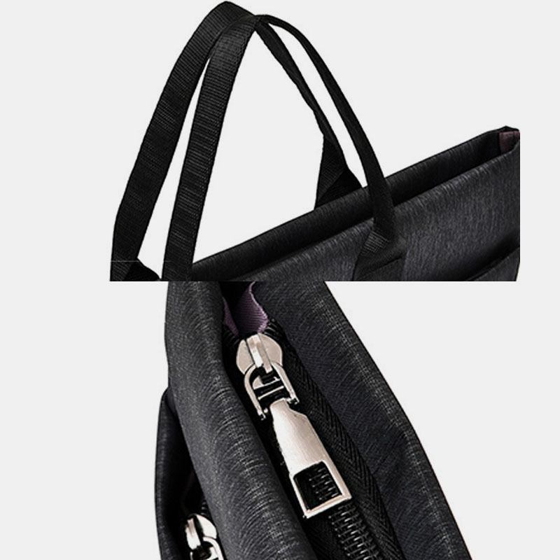 Män Canvas Multi-layer Casual Business Outdoor Portable 13.3 Tums Bärbar Datorväska Handväska