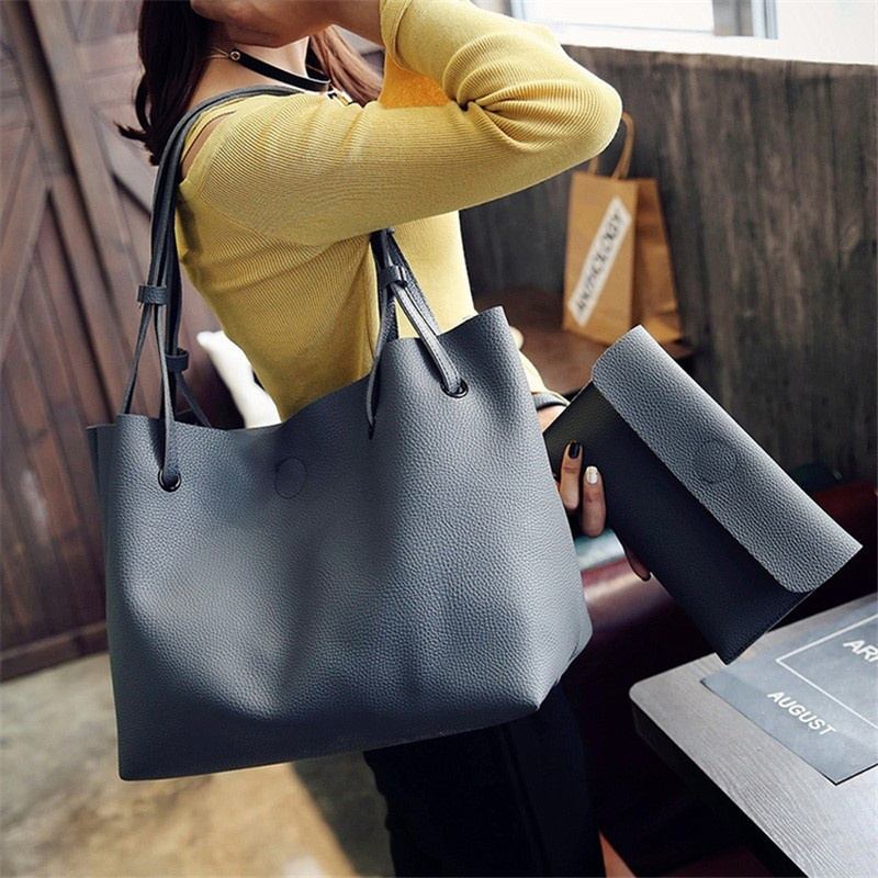 Mode Kvinnor Läder Shoulder Messenger Handväska Handväska Crossbody Satchel Tote Bag