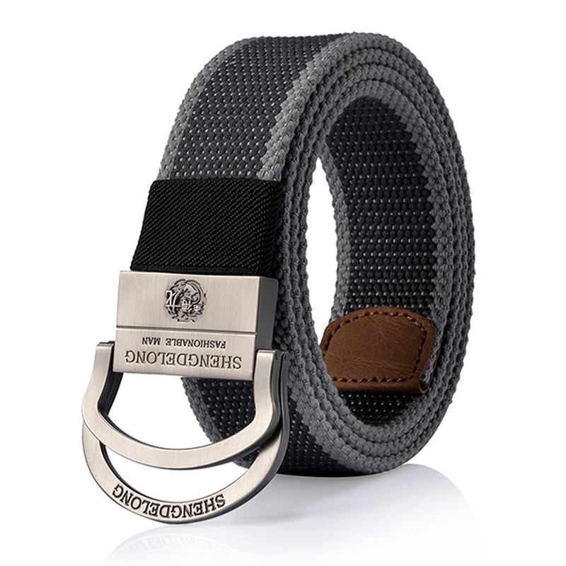 125 cm Män Dubbelring Spänne Bälte Utomhus Canvas Militär Taktisk Jeansremsa