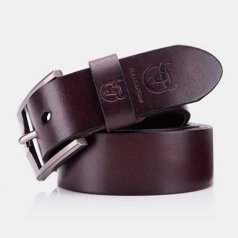 Äkta Läder Salva Läder Business Casual Pin Spänne Bälte Läderbälte För Män