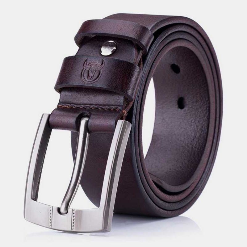 Äkta Läder Salva Läder Business Casual Pin Spänne Bälte Läderbälte För Män
