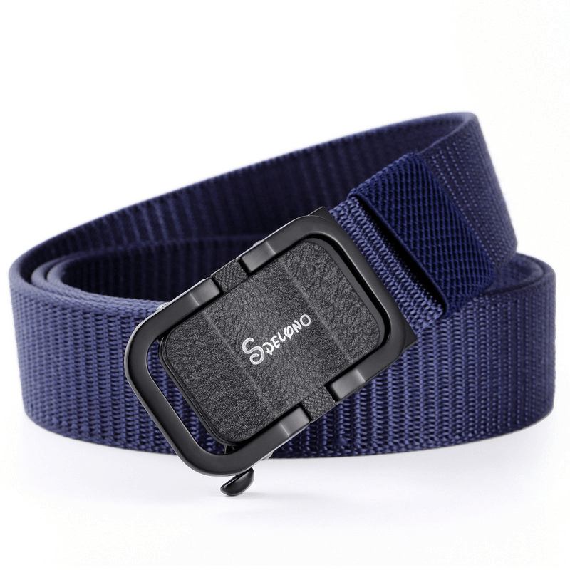 Automatiskt Spänne Bälte Nylon Canvas Bälte Utomhus Casual Byxor Bälte