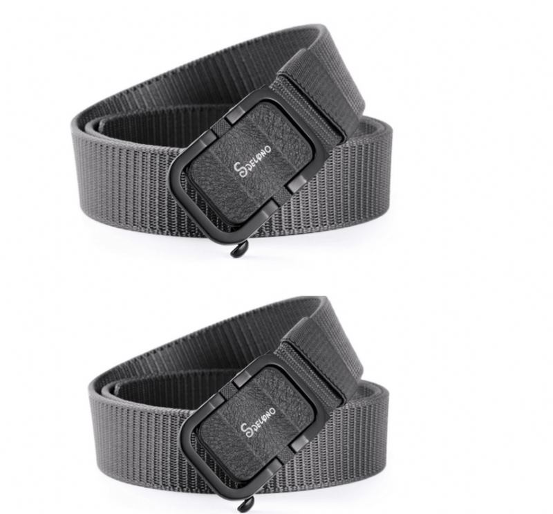 Automatiskt Spänne Bälte Nylon Canvas Bälte Utomhus Casual Byxor Bälte