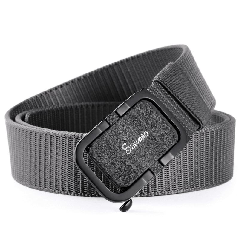 Automatiskt Spänne Bälte Nylon Canvas Bälte Utomhus Casual Byxor Bälte