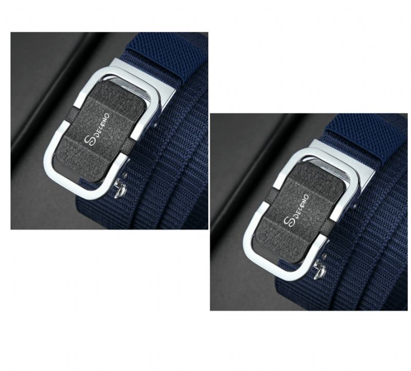 Automatiskt Spänne Bälte Nylon Canvas Bälte Utomhus Casual Byxor Bälte