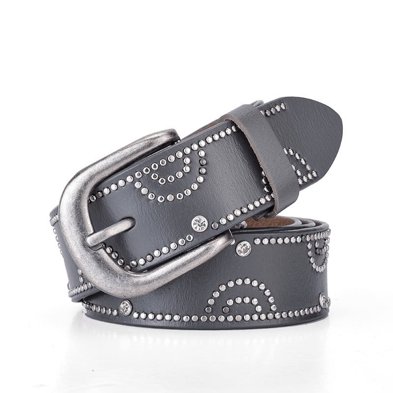 Girly Pants Bälte Med Rhinestone Inlagd Pin Spänne