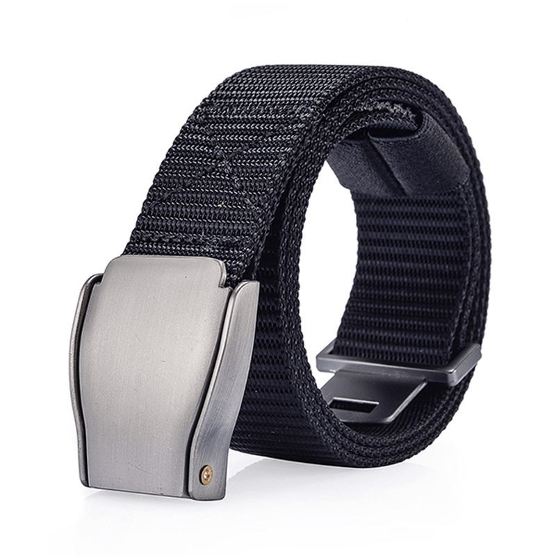 Herr 118cm Automatiskt Spänne Nylonbälte Sports Army Tactical Pants Strap