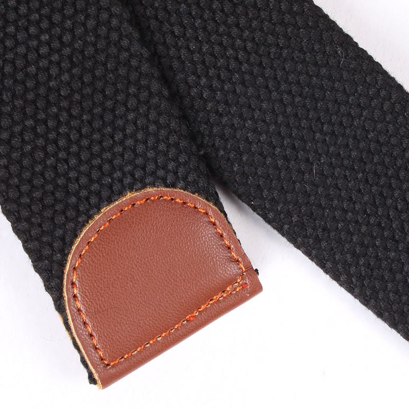 Herr Canvas Military Style Bälte Utomhus Fritid Justerbart Slider Spänne Weave Web Midjeband