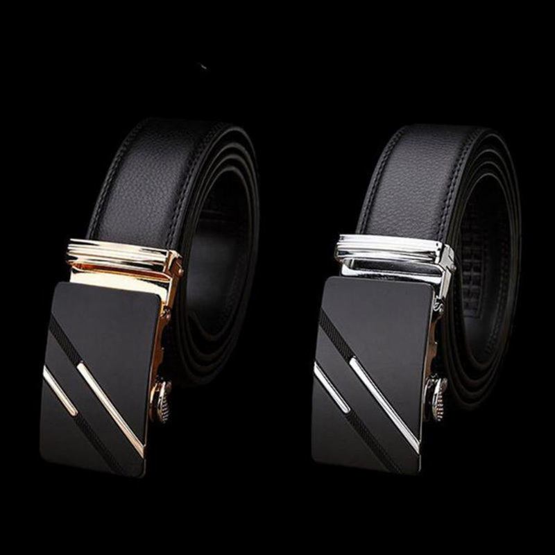 Herrmode Konstläder Automatiskt Spänne Midjerem Bälte Midjeband Present