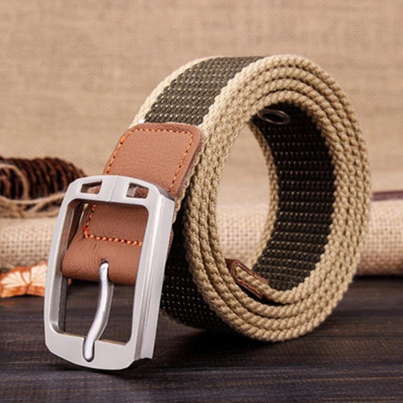 Herrmode Utomhussport Midjeband Canvas Justerbar Casual Midjebälte Present