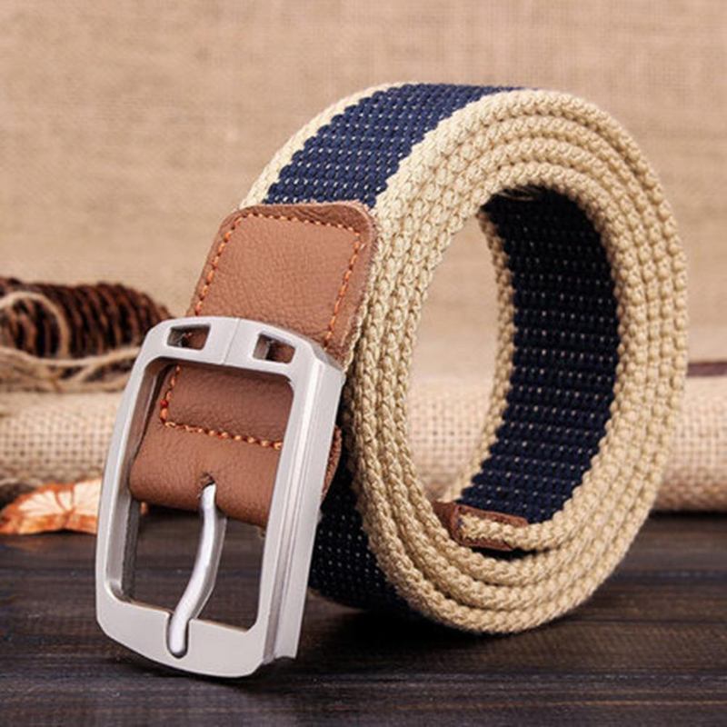 Herrmode Utomhussport Midjeband Canvas Justerbar Casual Midjebälte Present
