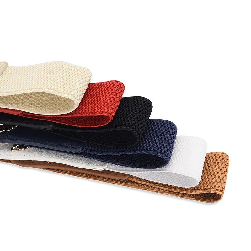 Kvinnor Kjoldekoration Midjedesign Pu-bälte Casual Wild Vogue Elastiskt Midjeband Midjebälte