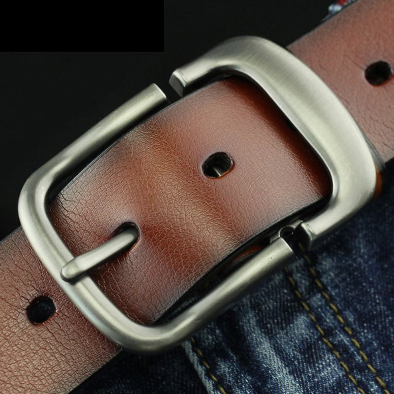Män Konstläder 115 cm Retro Pin Spänne Jeans Kostymer Bälte