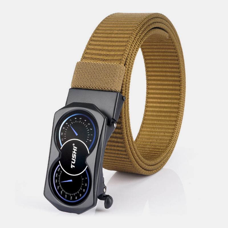 Män Vävd Nylon 120 cm Bilmönster Automatiskt Spänne Slitstarkt Andningsbart Business Casual-bälten
