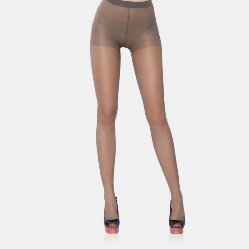 Dam Nylon Ultra-tunn Anti-hook Shaping Berathable Leggings Sidenstrumpa