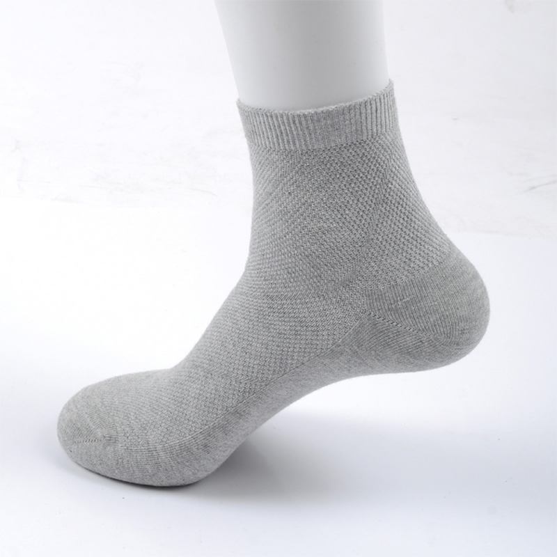 Herr Enfärgad Bomullsnät Andas Business Casual Korta Rörstrumpor