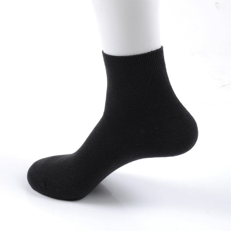 Herr Enfärgad Bomullsnät Andas Business Casual Korta Rörstrumpor